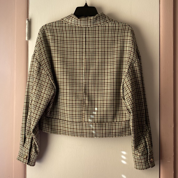 Pinko MADE IN ITALY plaid design cropped jacket - Picture 5 of 8